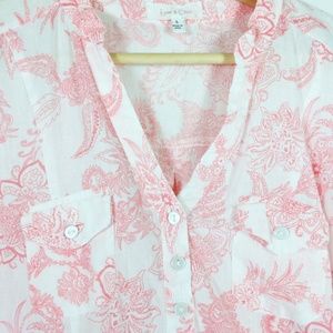 Floral/Paisley Blouse 100% Cotton L